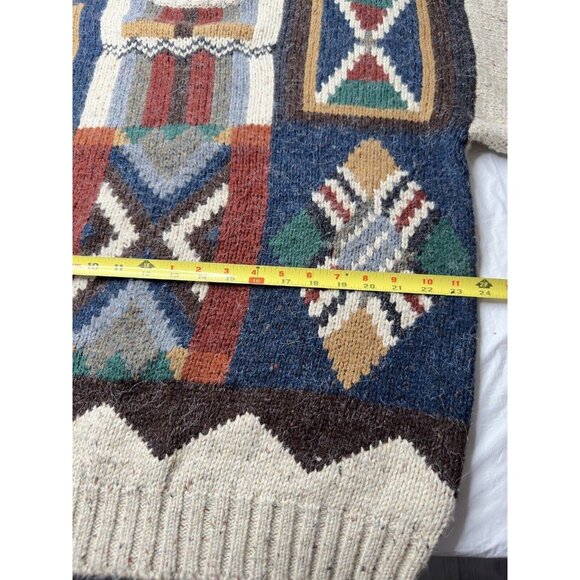 Etchings Southwestern AztecTribal Western Geometric Pattern Men Sweater Large - Picture 3 of 7